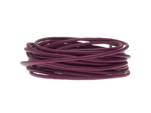 Leather Cord, Round 2mm, Cyclamen, by Leather Cord USA (1 yard)