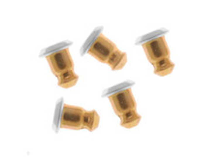 Aluminum Earring Backs, Mechanical Grip, Gold Tone (48 Pieces)