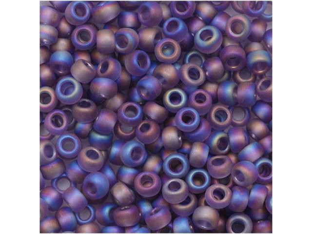 TOHO 8/0 Round Seed Bead Frosted Light Tanzanite, 2.5-Inch Tube