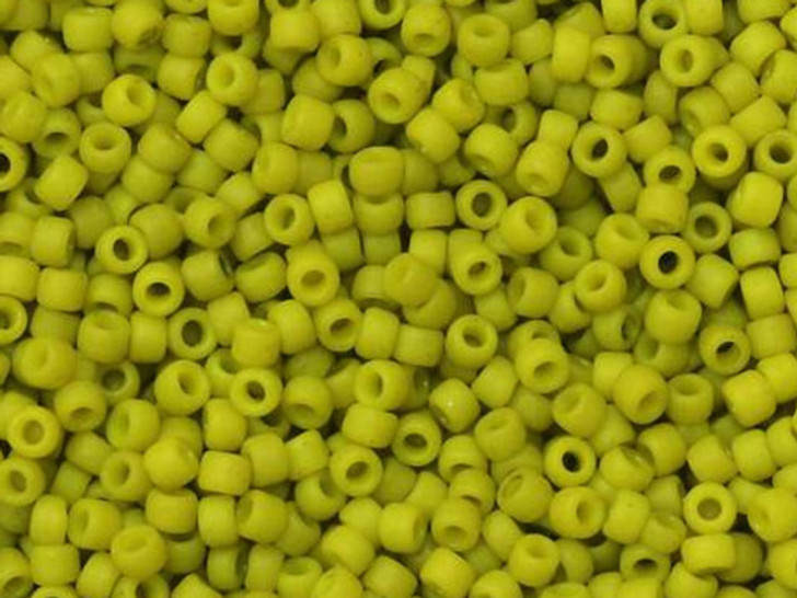 TOHO Bead Round Size 15/0 Semi Glazed Lemongrass - 2.5 Inch Tube