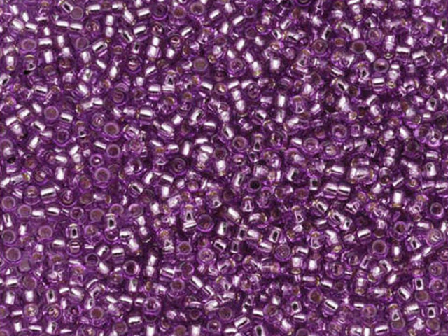 TOHO Bead Round Size 15/0 Silver Lined Light Grape - 2.5 Inch Tube