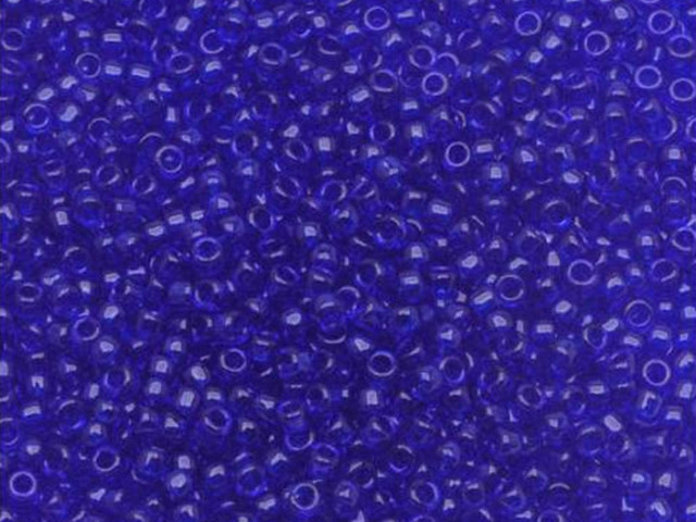 TOHO Bead Round Size 15/0 Transparent Cobalt - 2.5 Inch Tube