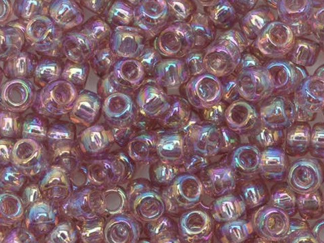 TOHO Bead Round Size 8/0 Trans Rainbow Light Amethyst - 2.5 Inch Tube