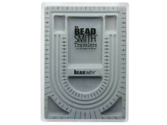 The Beadsmith Bead Design Beading Board Gray Flock With Lid 9x13 Inches