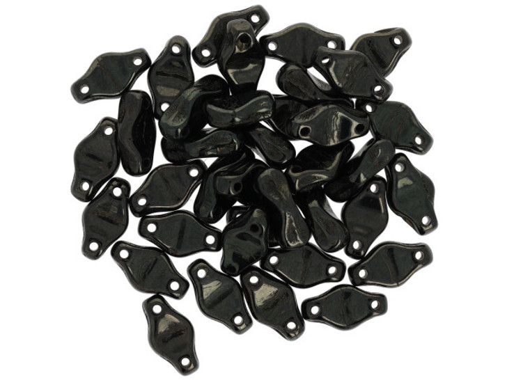 Czech Glass Cradle Bead 6 x 10mm with Vertical Hole Metallic Olivine Luster 2.5-Inch Tube