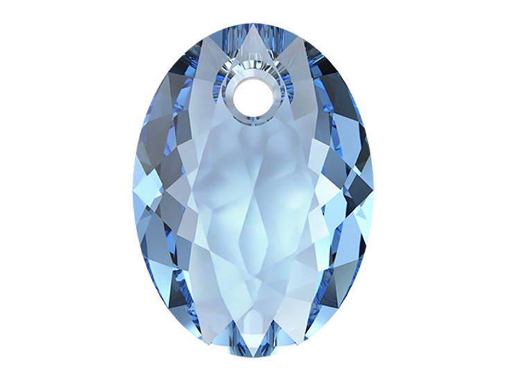 PRESTIGE 6438 9mm Elliptic Cut Crystal Pendant Cool Blue