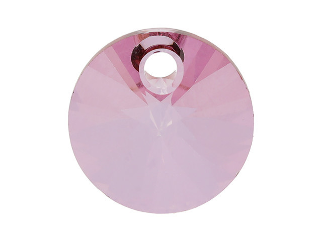 PRESTIGE 6428 8mm Crystal Disk Pendant Dark Rose