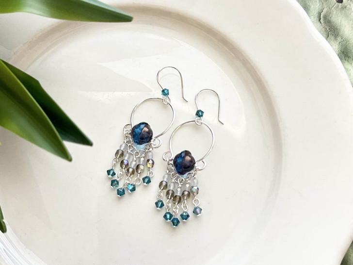 Maker Master with Sara Lovecraft: Fabulous Aqua Earrings ft Preciosa Crystals and Wire Work bambuser-show