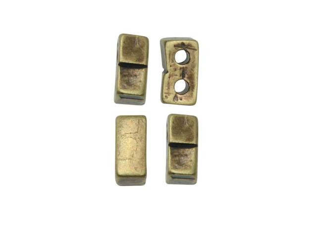 Cymbal Klouvas Antique Brass-Plated Bead Subtitute For Half Tila (each)