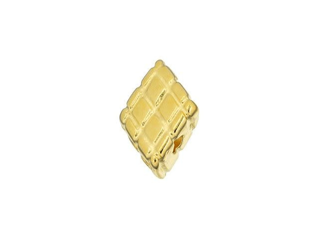 Cymbal Plaka 24K Gold-Plated Bead Substitute for GemDuo (12 Pieces)