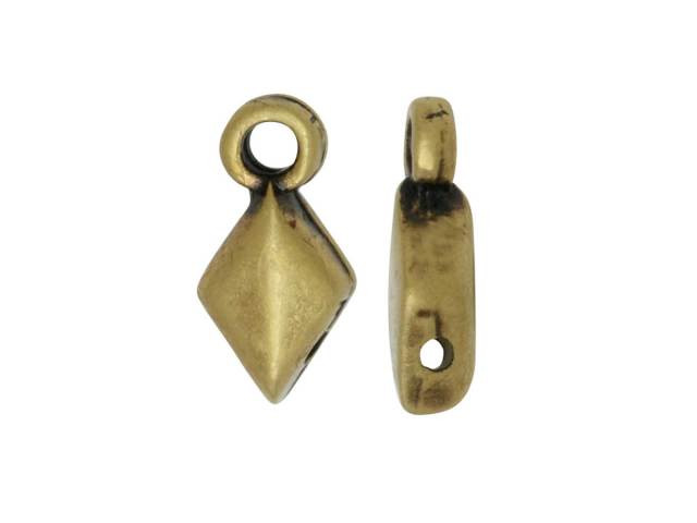 Clearance - Was $7.09 - Cymbal Sykia Antique Brass-Plated Bead Ending For GemDuo (20 Pieces)