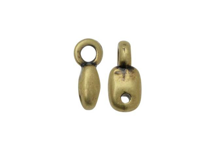 Cymbal Vourkoti Antique Brass-Plated Bead Ending For SuperDuo (24 Pieces)
