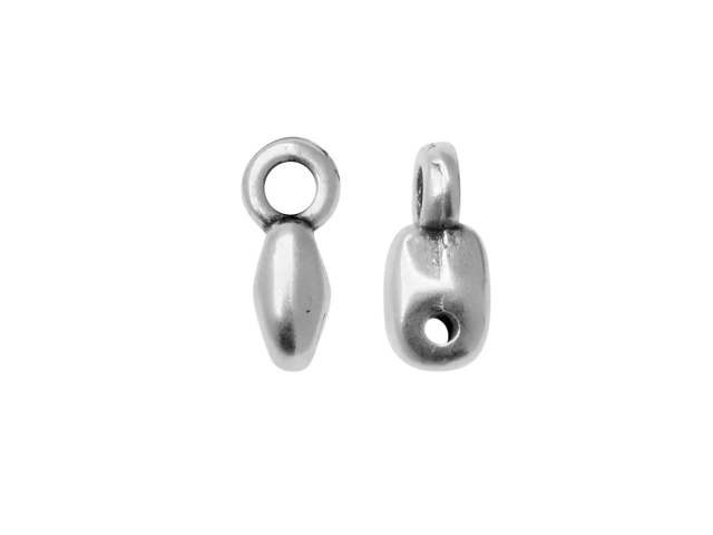 Cymbal Vourkoti Antique Silver-Plated Bead Ending for SuperDuo (24 Pieces)