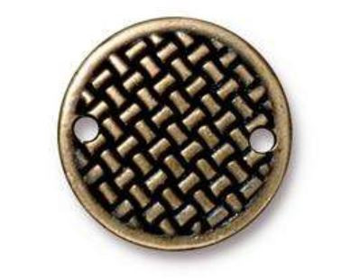 TierraCast Link Woven Disc Brass Oxide, 19mm