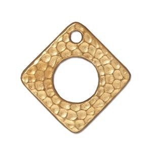 TierraCast Hammered Square Bright Gold