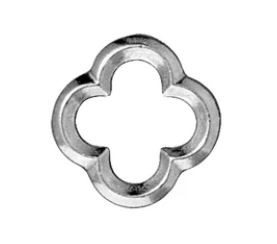 TierraCast Medium Quatrefoil Link White Bronze