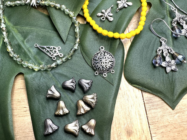 Designing with Deb: DIY Garden Inspired Chandelier Earrings and Connector Bracelet  bambuser-show