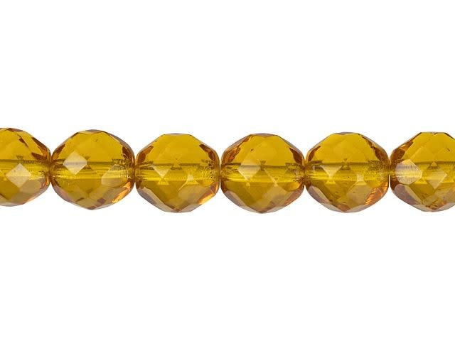 Czech Glass 10mm Topaz Fire-Polish Bead Strand by Starman