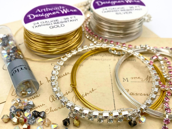 Julie's Bead Table: Creating Sparkly Wire-Wrapped Memory Wire Jewelry bambuser-show