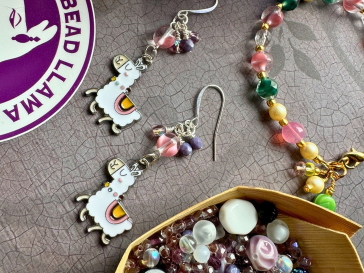 Beading with Becky: The Bead Llama Jewelry Kit - Let's Make Llama Earrings bambuser-show