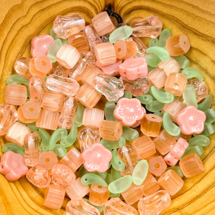 Limited Edition Czech Glass Spring Blooms Bead Mix