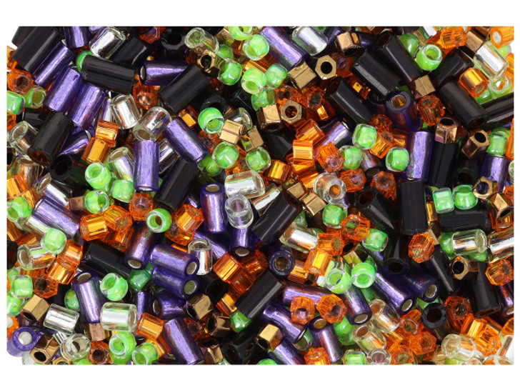 The Bead Llama Limited Edition Designer TOHO Seed Bead Blend Round, Hex, Bugle - Trick or Treat (1 Tube)