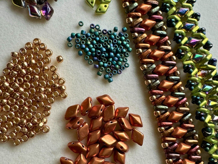 Beading with Becky: Czech Glass Bracelets with Two-Hole Beads bambuser-show