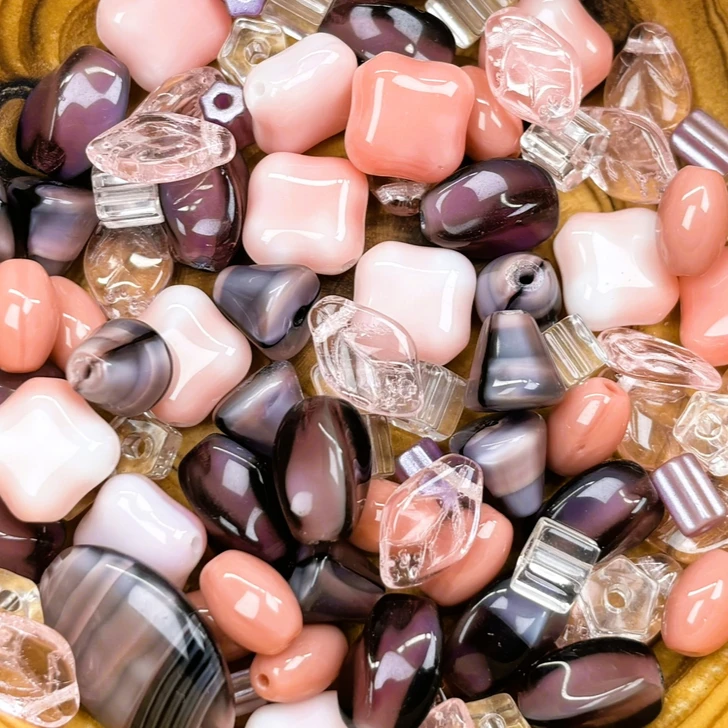 Limited Edition Czech Glass Sugarplum Bead Soup - 50 grams