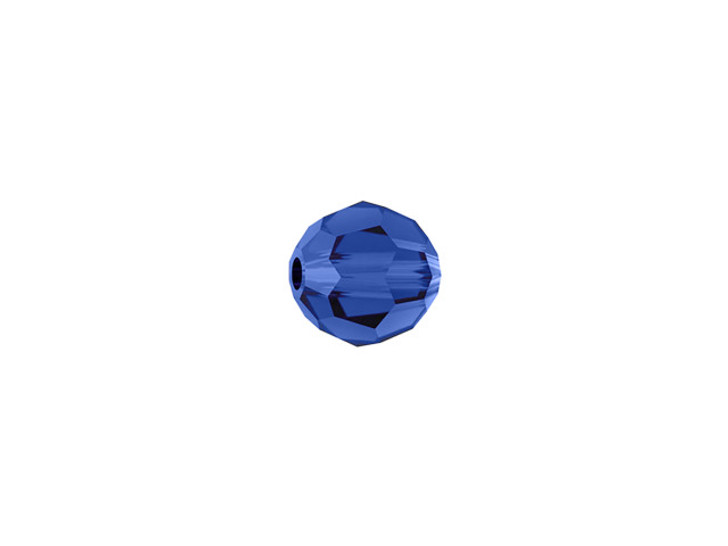 PRESTIGE 5000 6mm Crystal Faceted Round Bead Dark Sapphire