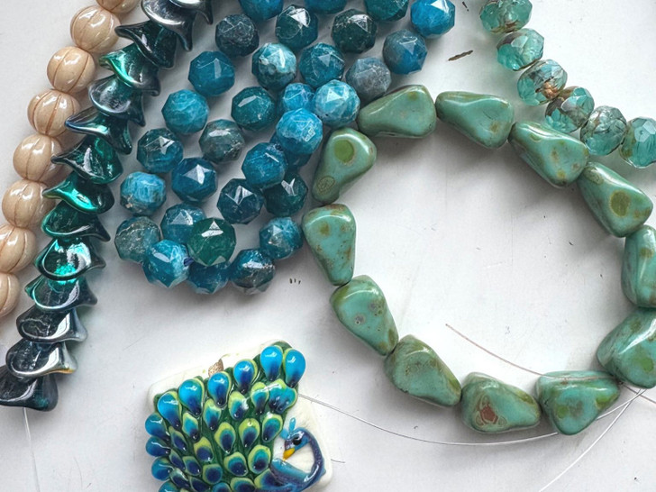 Andria's Beading Corner: Let's Make a Peacock Pendant Necklace bambuser-show