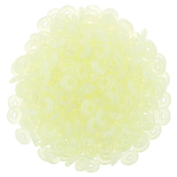 Ring Bead 4 x 1mm Tube 2.5" : Milky Jonquil