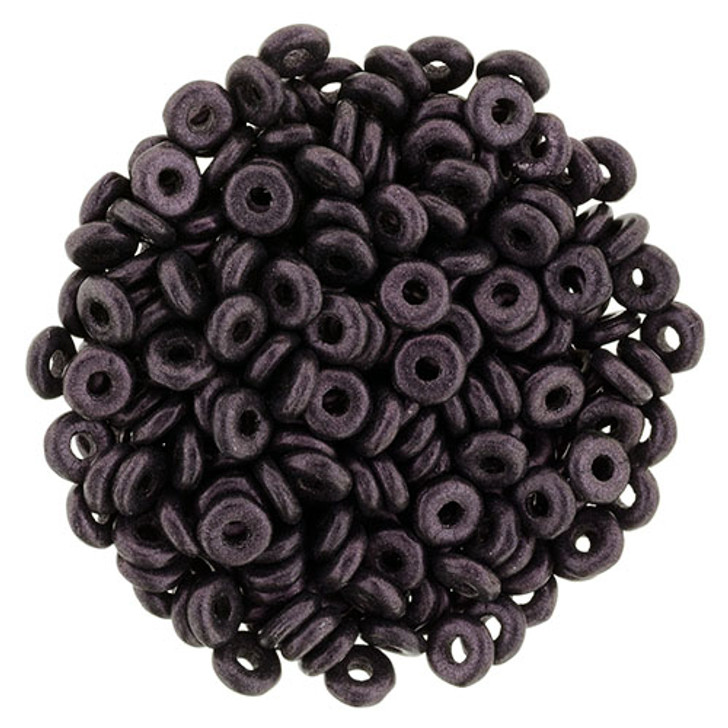 Ring Bead 4 x 1mm Tube 2.5" : Metallic Suede - Pink