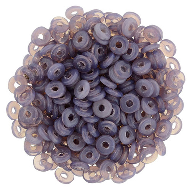 Ring Bead 4 x 1mm Tube 2.5" : Milky Amethyst