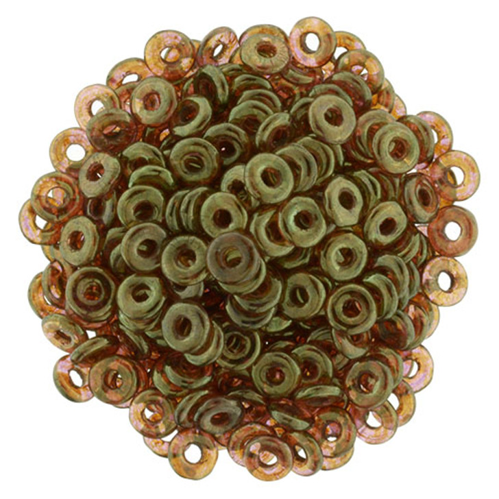 Ring Bead 4 x 1mm Tube 2.5" : Luster - Rose/Gold Topaz