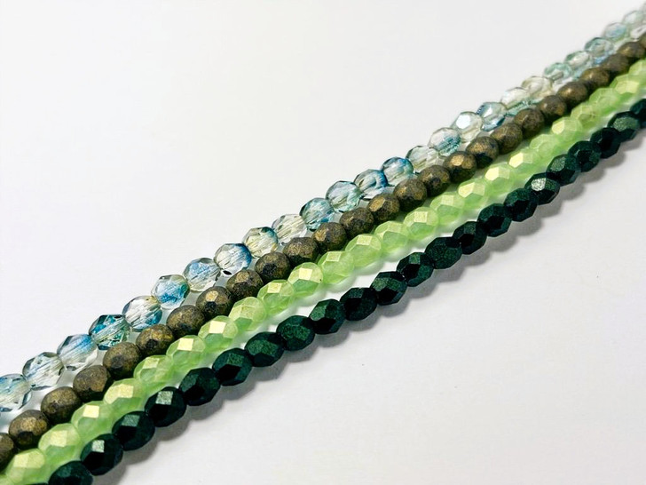 Coastal Meadow – Czech Glass Bead 4-Strand Set