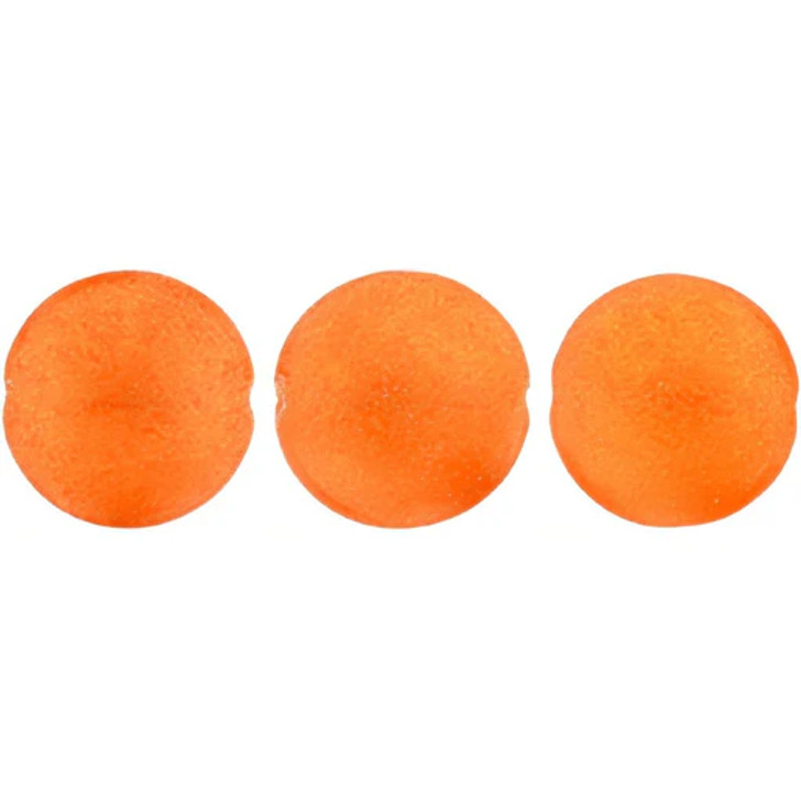 Czech Glass 14mm Sueded Gold Hyacinth Cushion Round Bead 8pc Strand by Starman