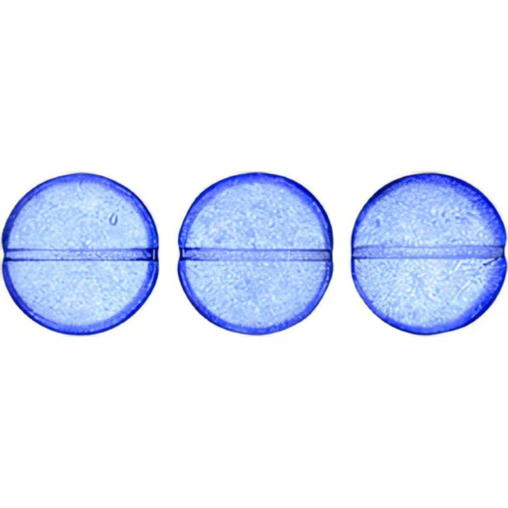 Czech Glass 14mm ColorTrends Transparent Riverside Cushion Round Bead 8pc Strand by Starman