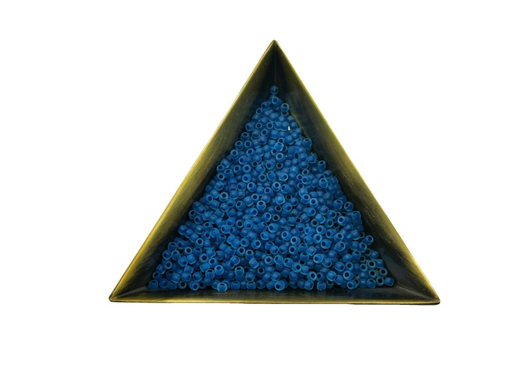 TOHO Bead Round Size 11/0 Inside-Color Frosted Aqua/Capri-Lined - 2.5 Inch Tube