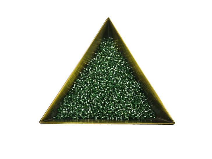 TOHO Bead Round Size 15/0 Silver-Lined Prairie Green - 2.5 Inch Tube