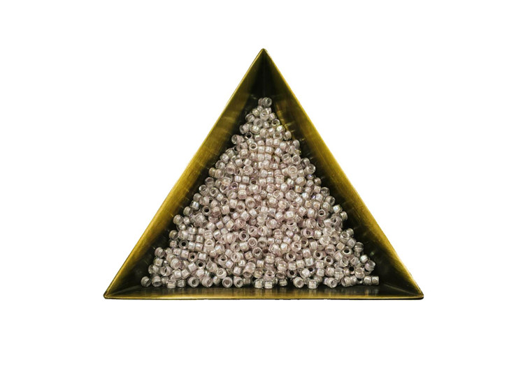 TOHO Bead Takumi Round Size 11/0 Inside-Color Rainbow Crystal/Pale Lavender-Lined - 2.5 Inch Tube