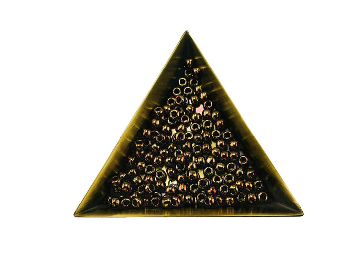 TOHO Bead Round Size 6/0 Higher-Metallic Cinnamon Bronze - 2.5 Inch Tube