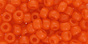 TOHO 6/0 Round Orange Beads - 2.5 Inch Tube
