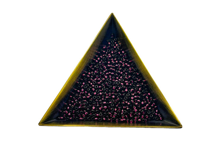 TOHO Bead Round Size 11/0 Inside-Color Dark Fuchsia/Silver-Lined - 2.5 Inch Tube