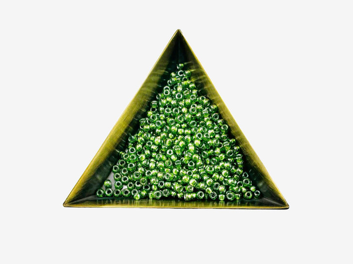 TOHO Bead Round Size 8/0 Silver-Lined Sour Apple - 2.5 Inch Tube