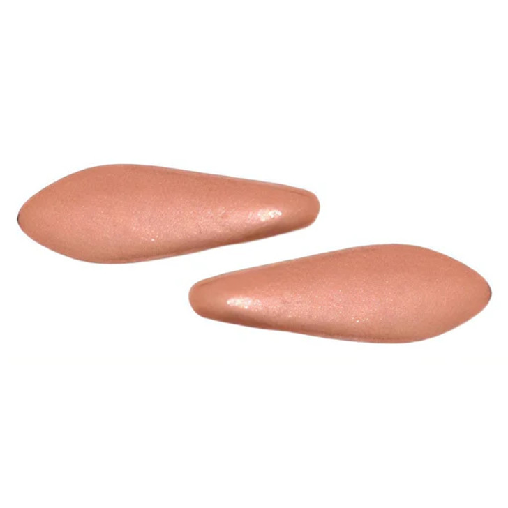 CzechMates Two Hole Daggers 16 x 5mm : Matte - Metallic Copper (50pcs)