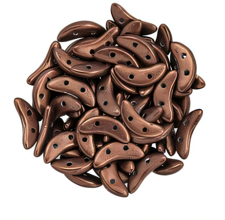 CzechMates Crescent 10 x 3mm Tube 2.5" : ColorTrends: Saturated Metallic Chicory Coffee