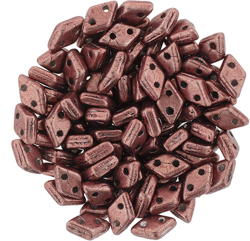 CzechMates Diamond 6 x 4mm Tube 2.5" : ColorTrends: Saturated Metallic Grenadine