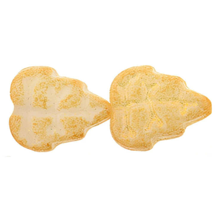 Leaves 10 x 8mm Vertical Hole : Milky Antique Shimmer (25pcs)