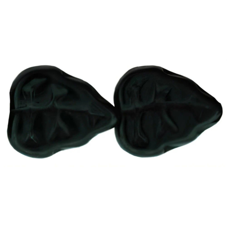 Leaves 10 x 8mm Vertical Hole : Jet (25pcs)