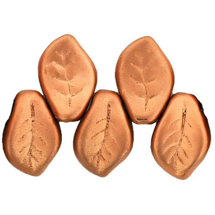 Leaves 14 x 9mm : Matte - Metallic Copper (25pcs)